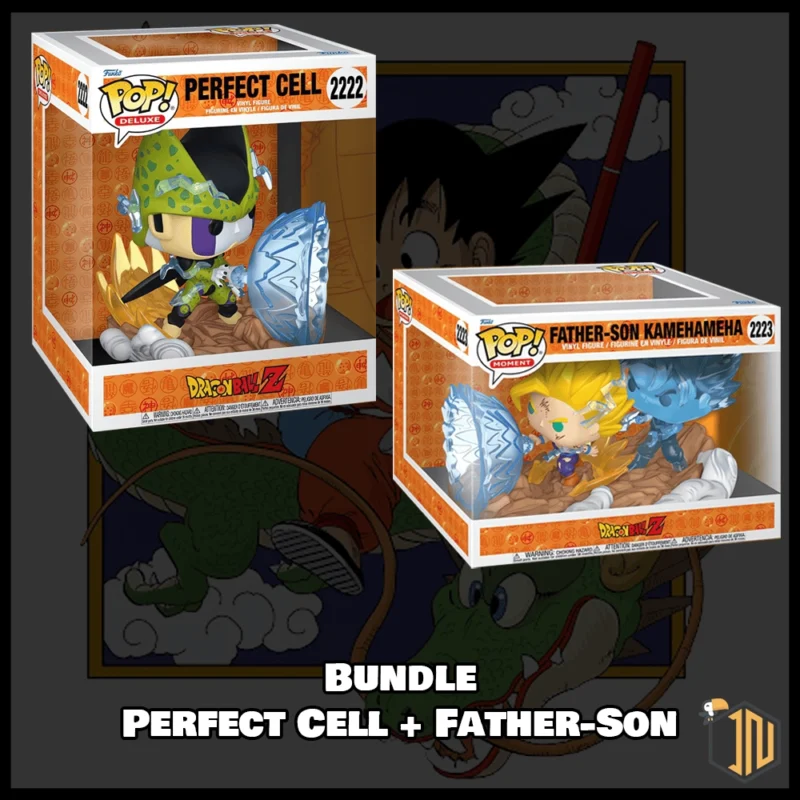Dragon Ball Z Funko POP! - Perfect Cell #2222 + Father-Son Kamehameha #2223 Bundle
