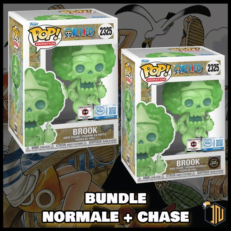 One Piece Funko POP! - Brook #2325 Chalice Exclusive PR Bundle Normale + Chase