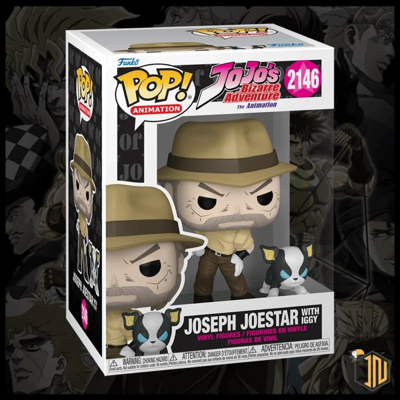 Jojo's Bizzarre Adventure Funko POP! - Joseph Joestar & Iggy #2146