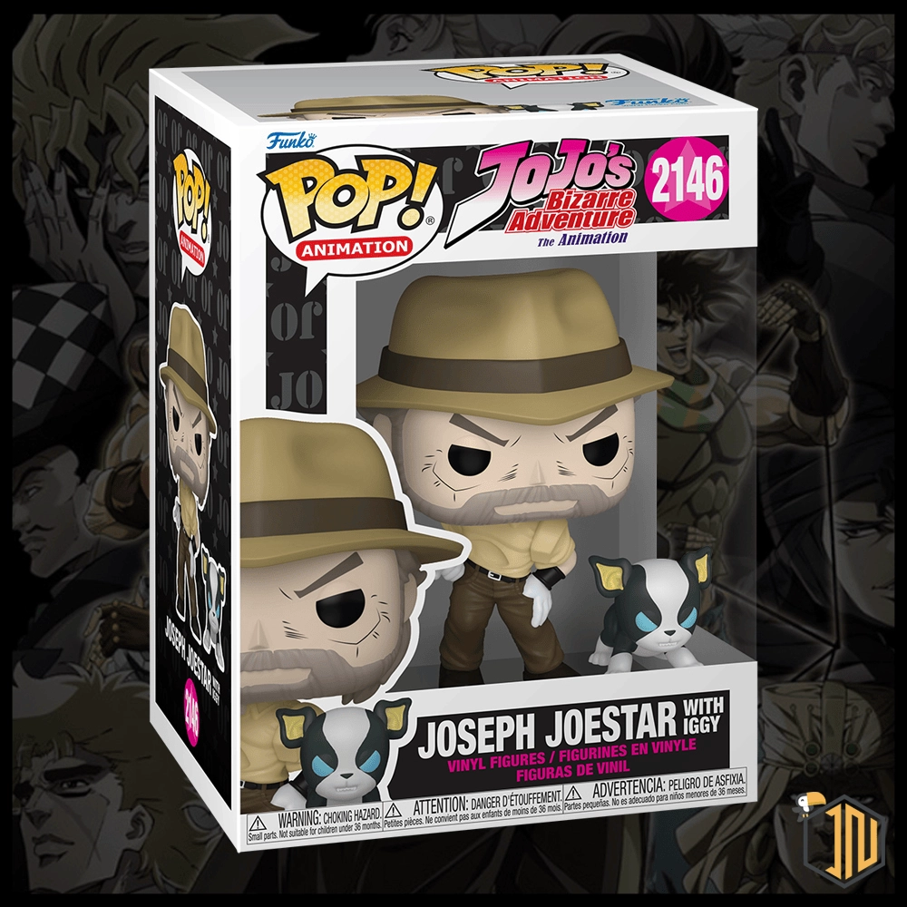 Jojo's Bizzarre Adventure Funko POP! - Joseph Joestar & Iggy #2146
