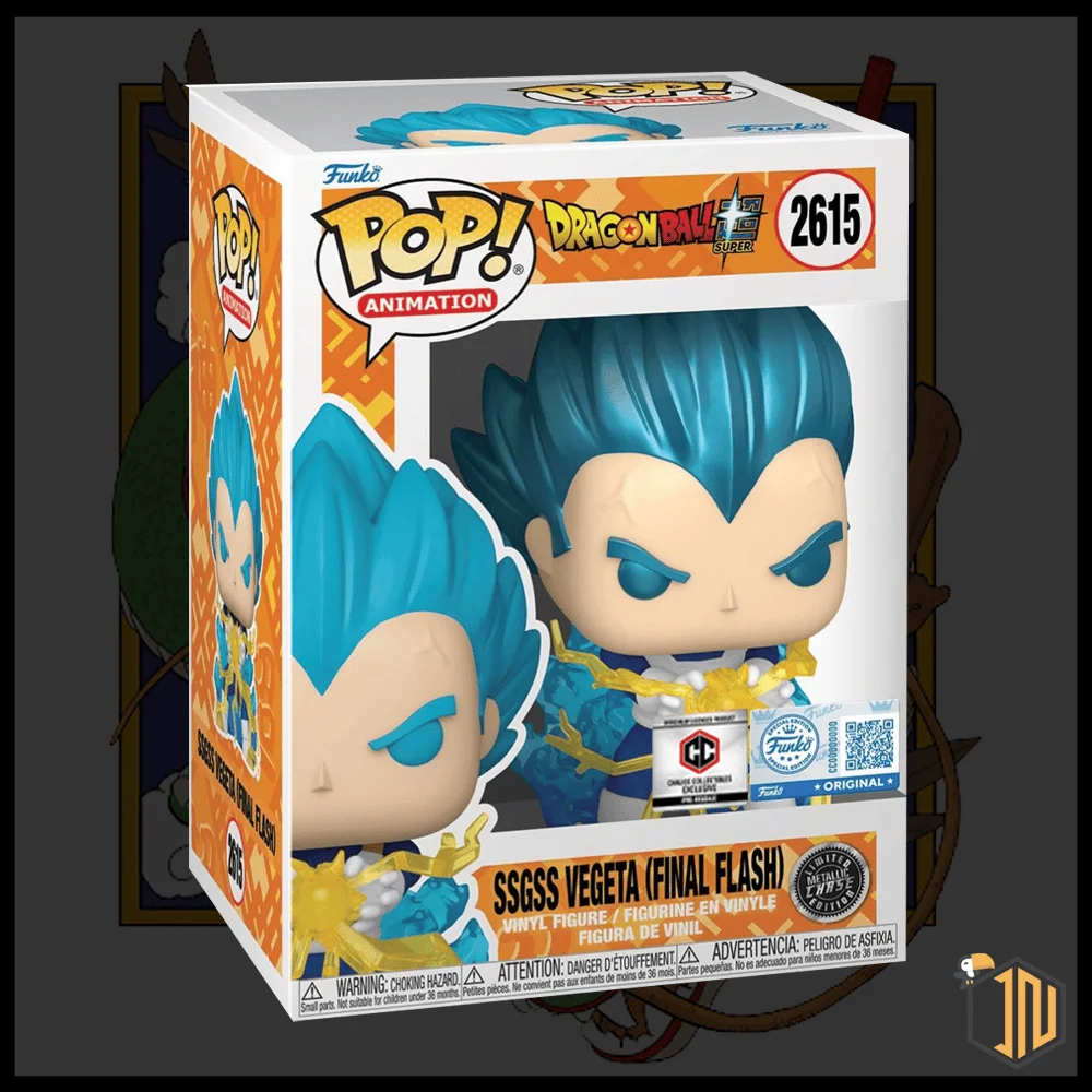 Dragon Ball Super Funko POP! - SSGSS Vegeta (Final Flash) #2605 Chalice Exclusive Bundle Normale + Chase - Bollinati USA - Vista 2