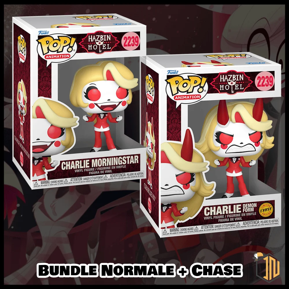 Hazbin Hotel Funko POP! - Charlie Morningstar & Demon Form #2242 Bundle Normale + Chase